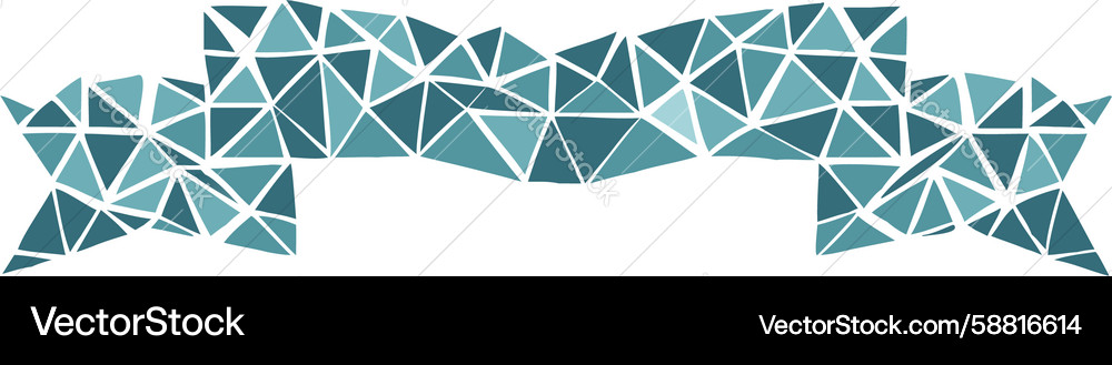 Geometric Wavy Triangles Border Vector Image