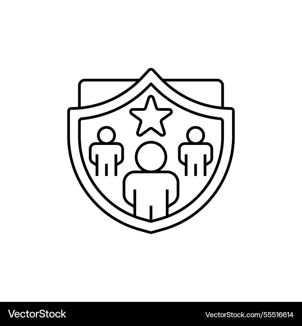 Moderator line icon linear style sign for mobile Moderator line icon linear style sign for mobile vector image