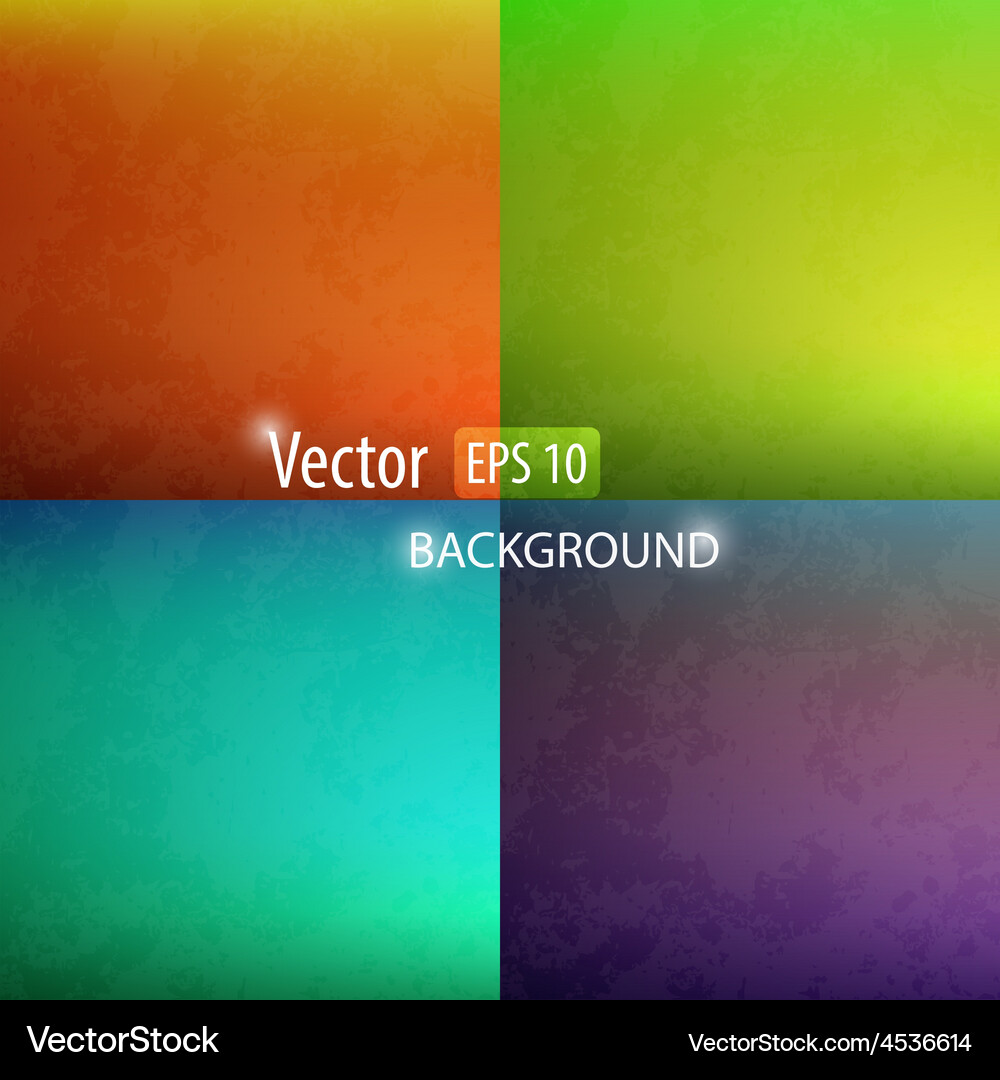 Smooth abstract colorful backgrounds set Vector Image