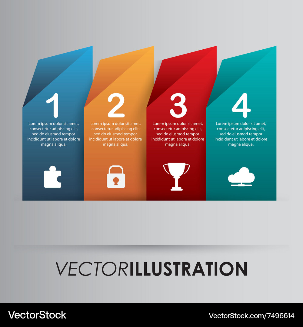 Step Icons - Progress Chart Vector Image