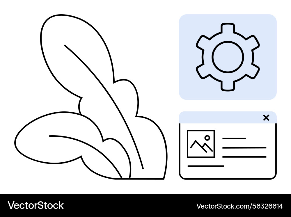 Web development settings with nature and content Web development settings with nature and content vector image