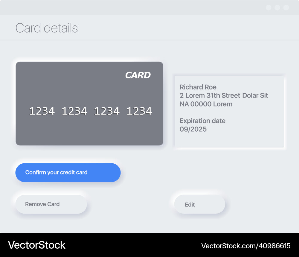 Cart payment methods design layout uiux Cart payment methods design layout uiux vector image