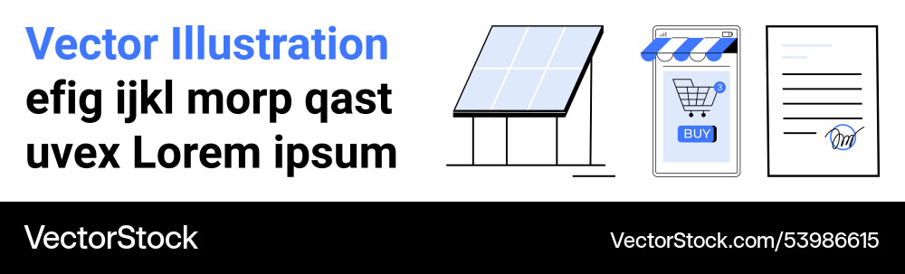 Example of in clean energy vector image