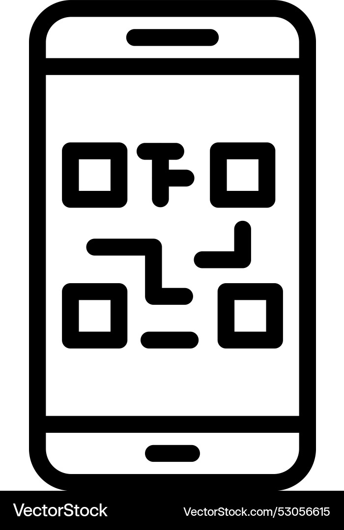 Qr code icon design vector image