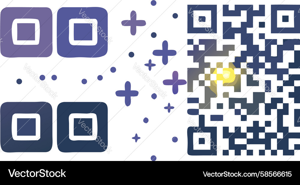 QR Code Icon Set - Digital Applications Vector Image