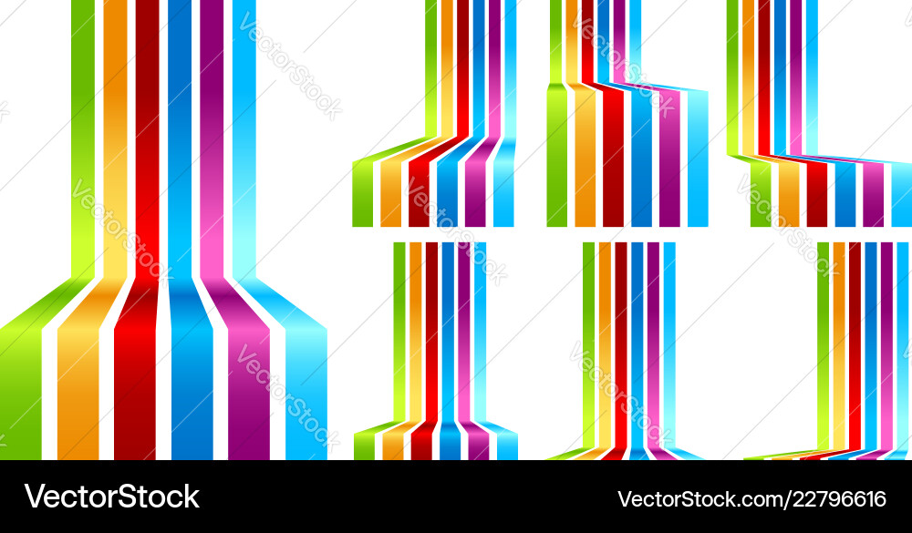 Abstract 3D Line Background vector image