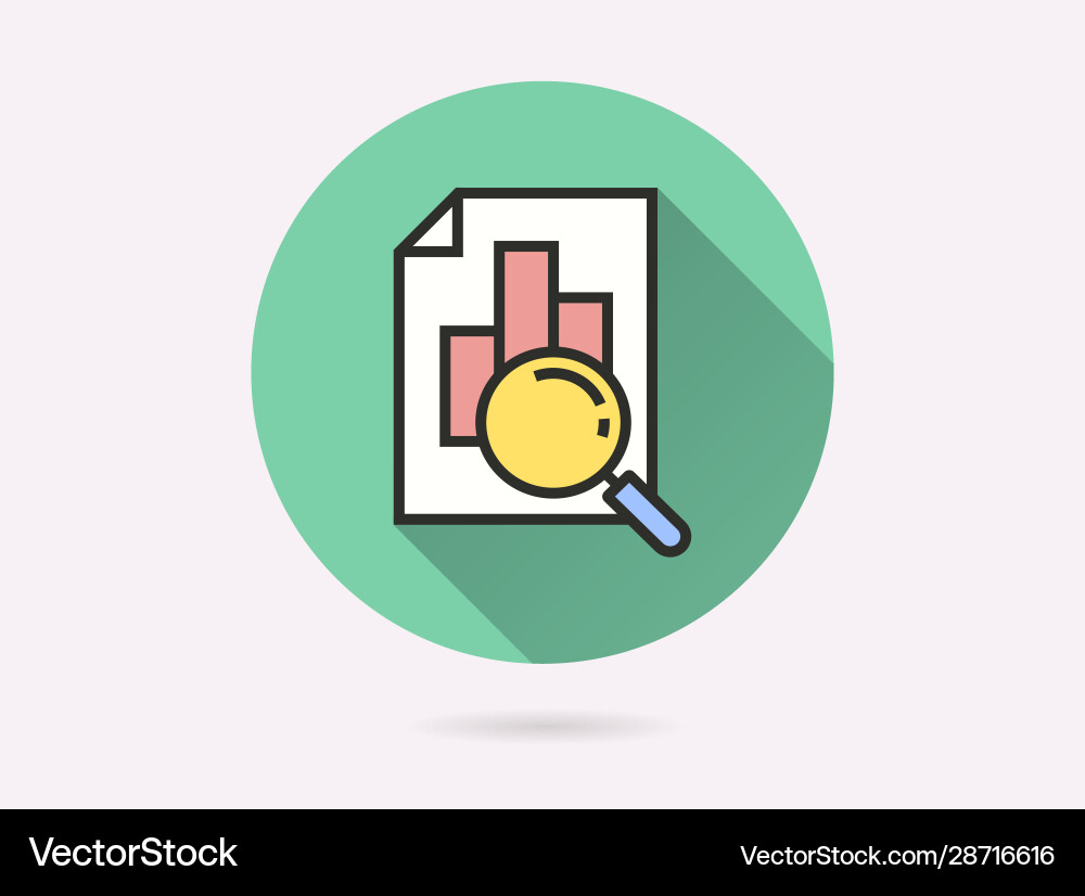 Analysis icon for graphic and web design Vector Image