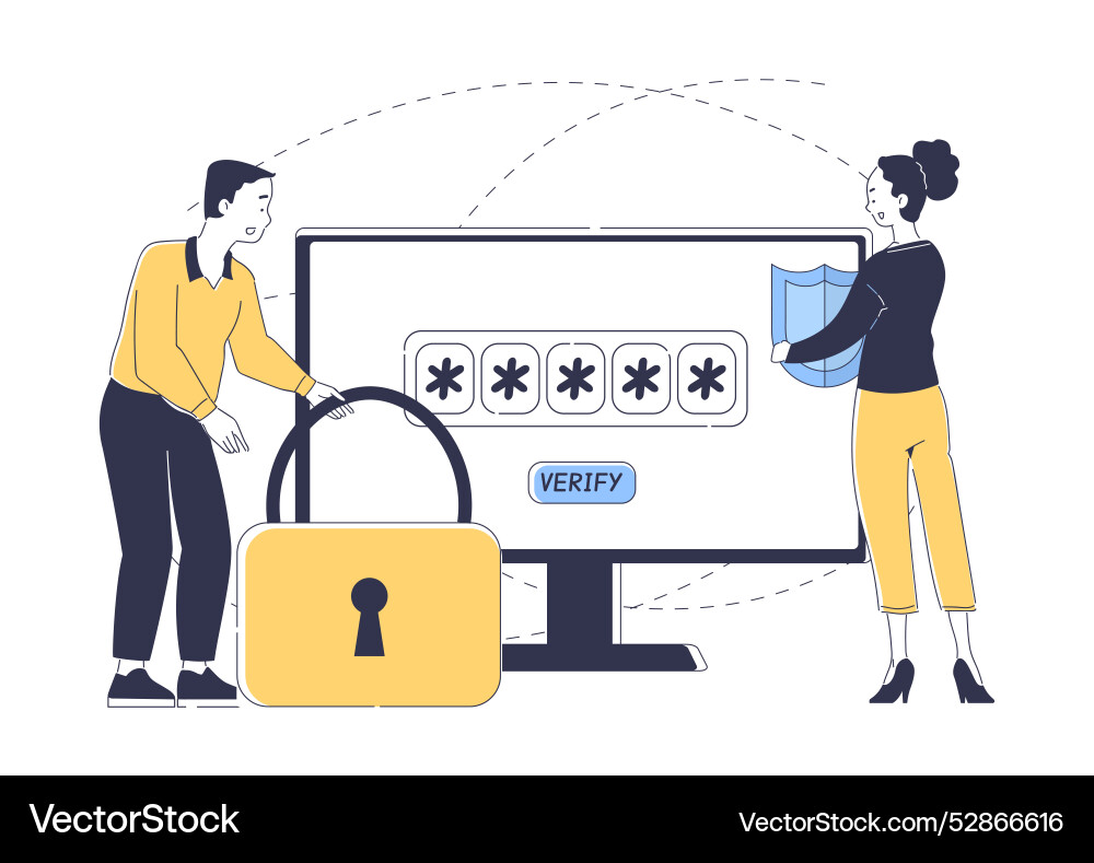 Authentication Code Login Vector Image