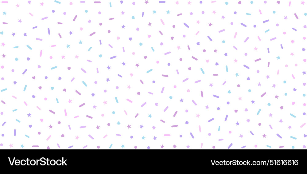 Border with colorful sprinkles glaze for donut Vector Image