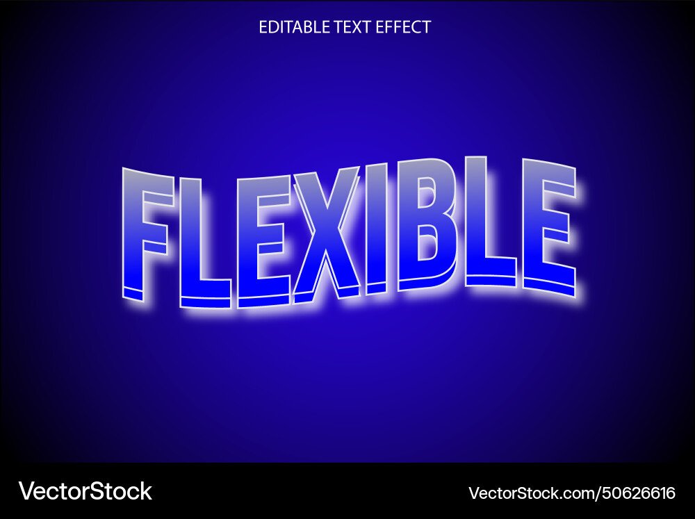Flexible editable text effect 3 dimension emboss Flexible editable text effect 3 dimension emboss Vector Image