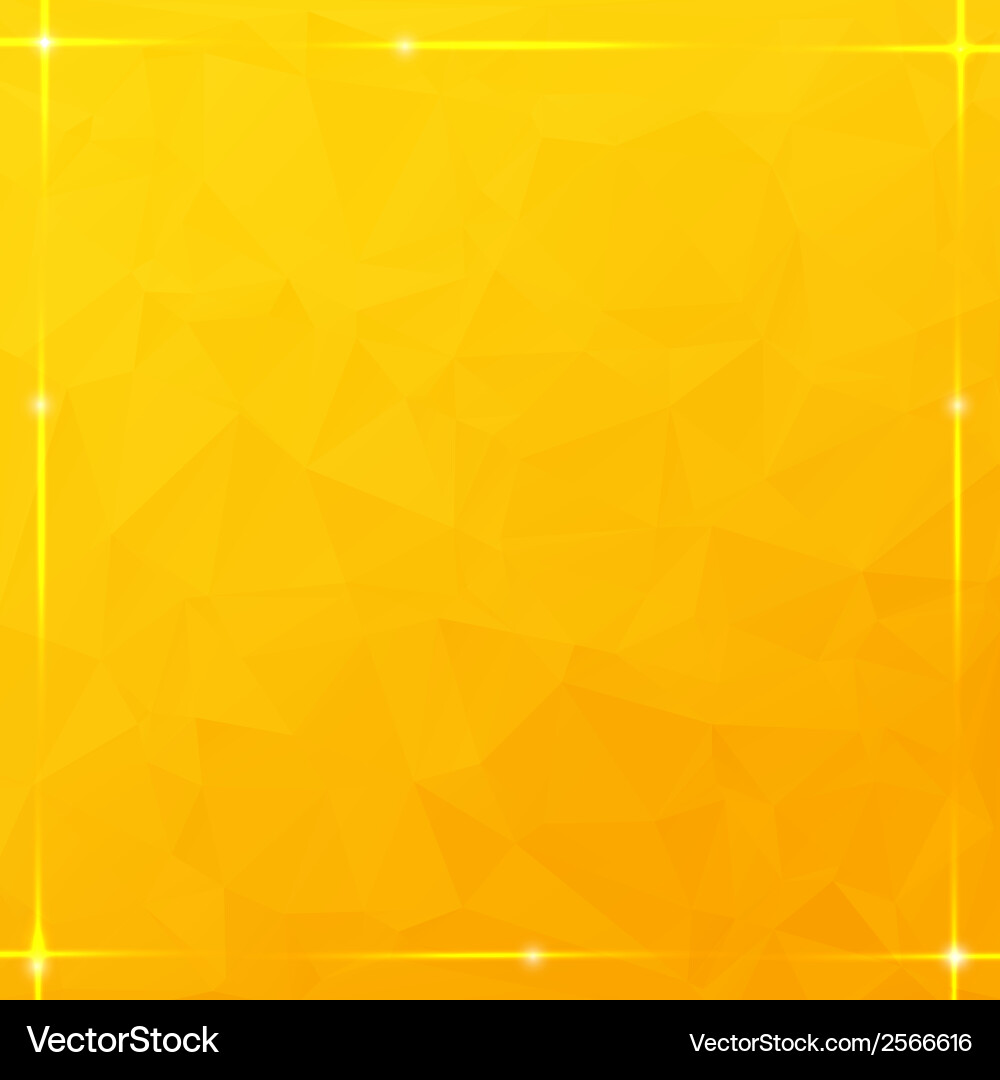 Glowing thread border on orange triangular Vector Image