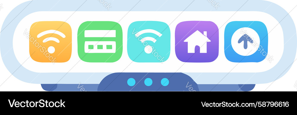 Smart home wireless router hub design generative Vector Image