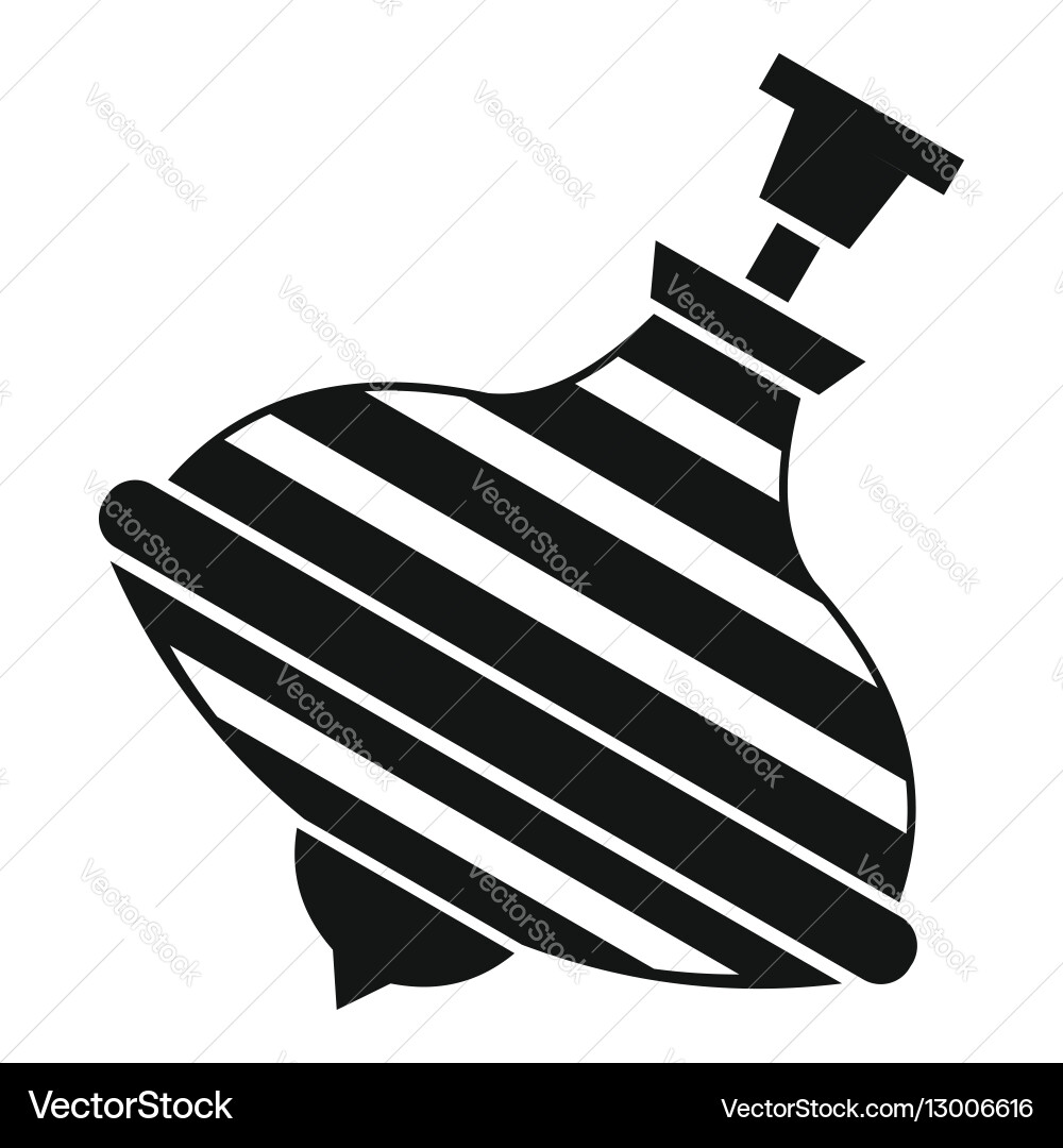 Spinning Top Icon - Carousel Style Vector Image