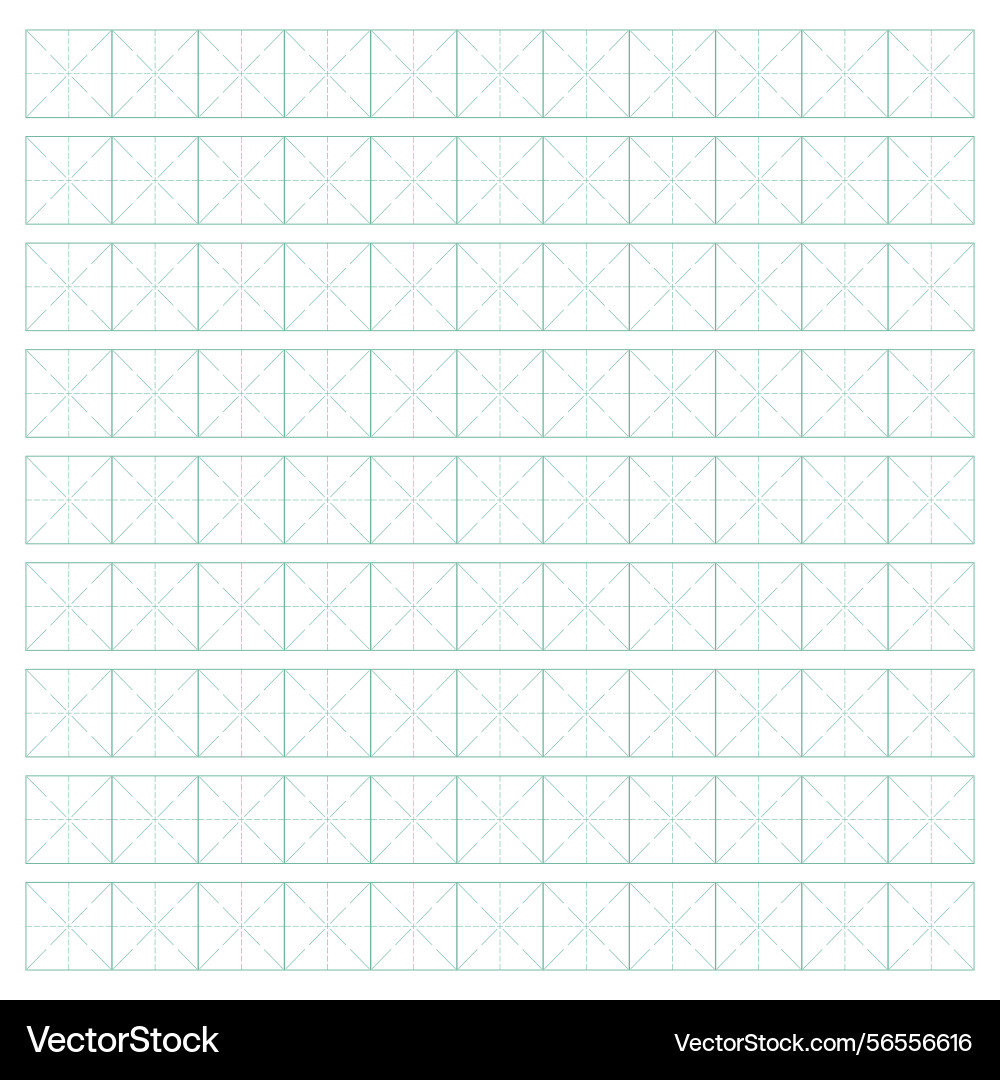 Workbook for writing hieroglyphs lined paper Workbook for writing hieroglyphs lined paper vector image