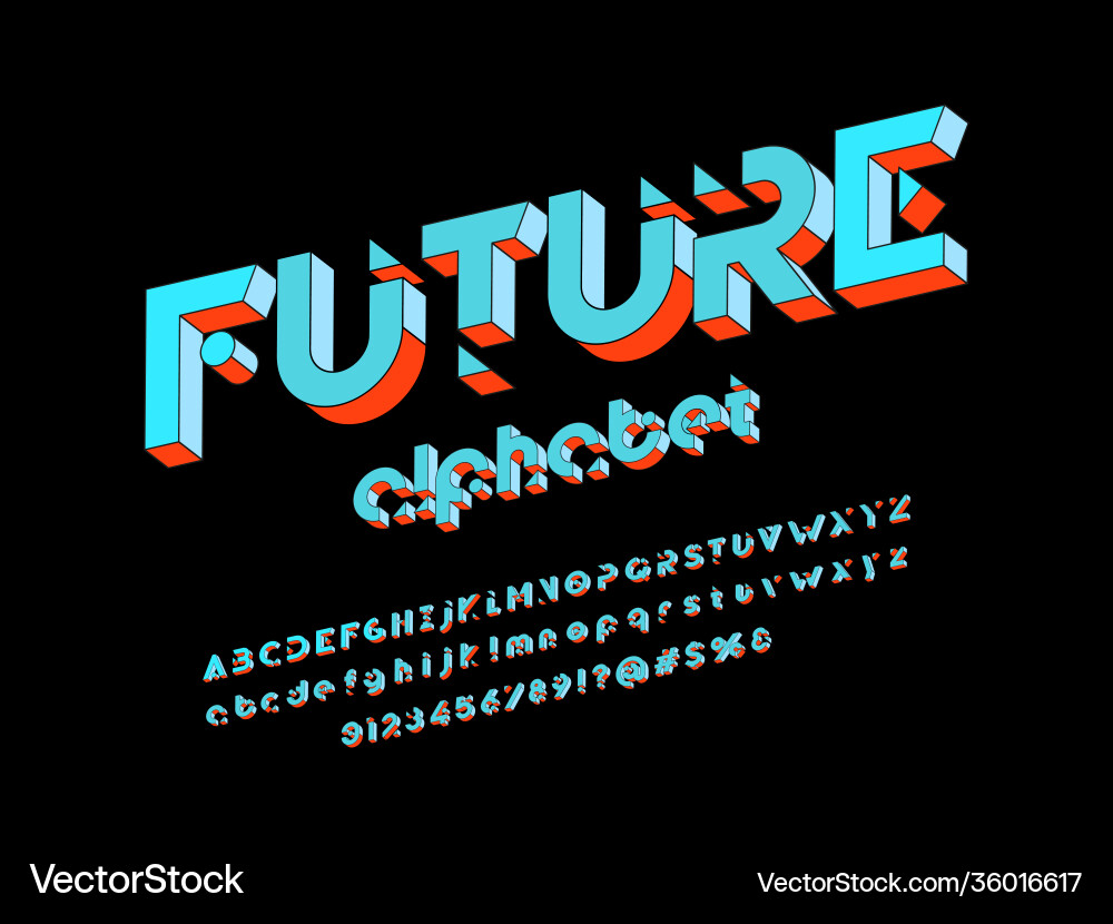 Abstract font vector image
