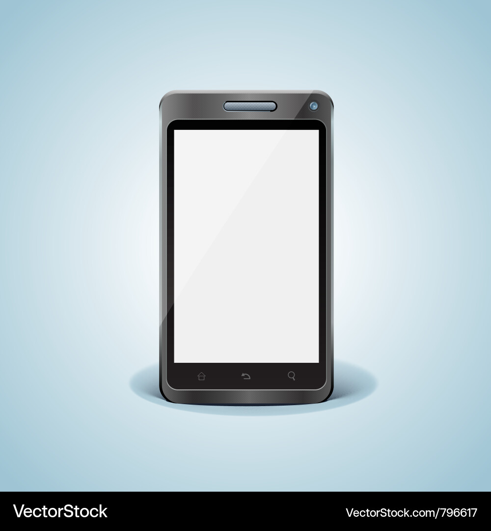 Cellphone with blank screen Vector Image