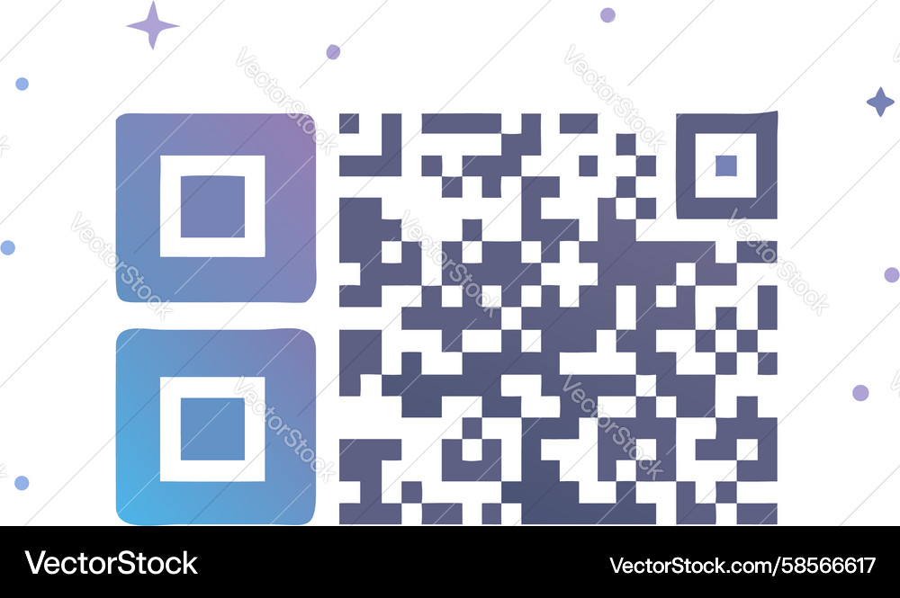 Dynamic QR Code Icon - Gradient Vector Image