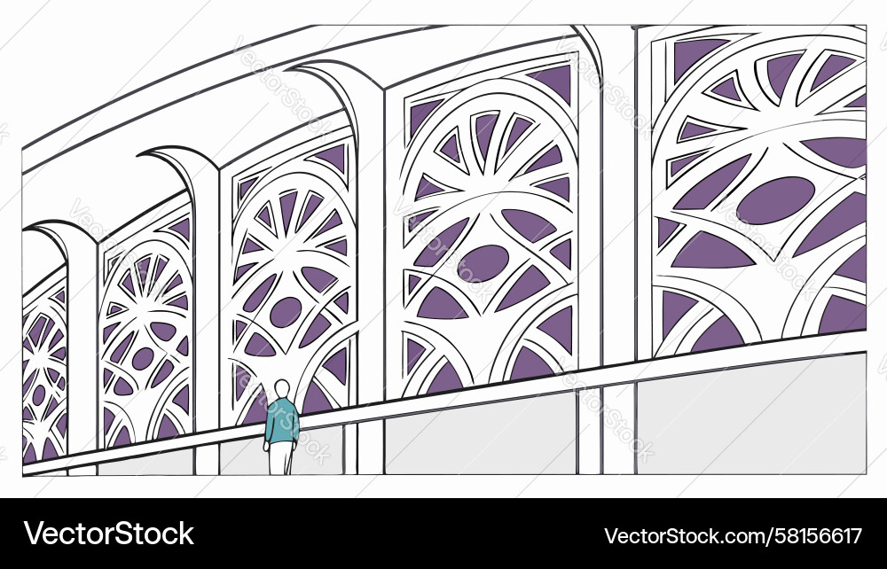 Intricate Archway Patterns Vector Image