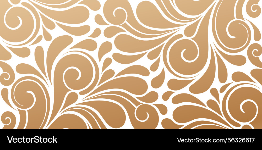 Seamless pattern with swirls in beige and brown Vector Image
