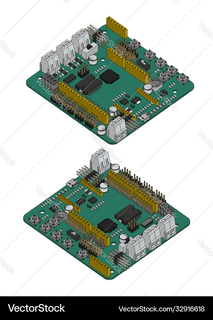 Arduino romeo v2 color drawings Arduino romeo v2 color drawings vector image