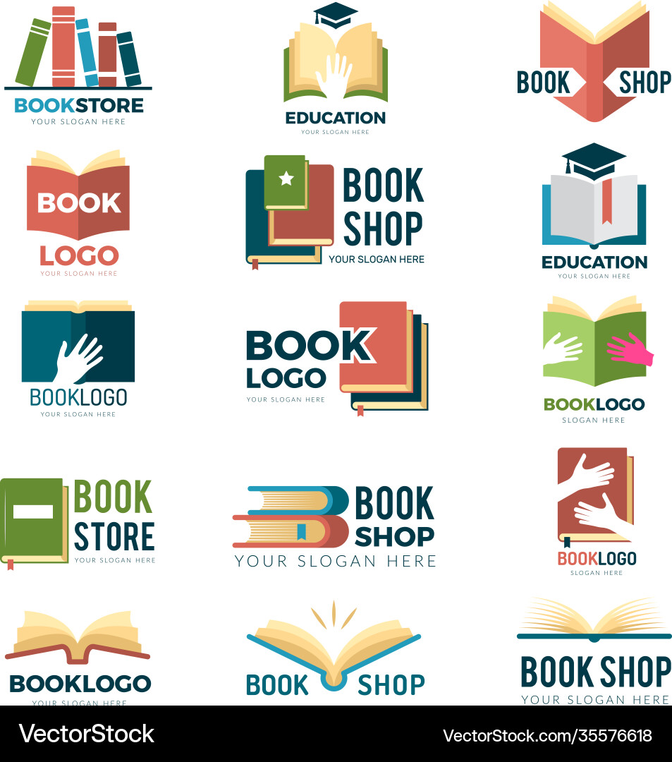 Book Symbols & Reading Club Vector Image