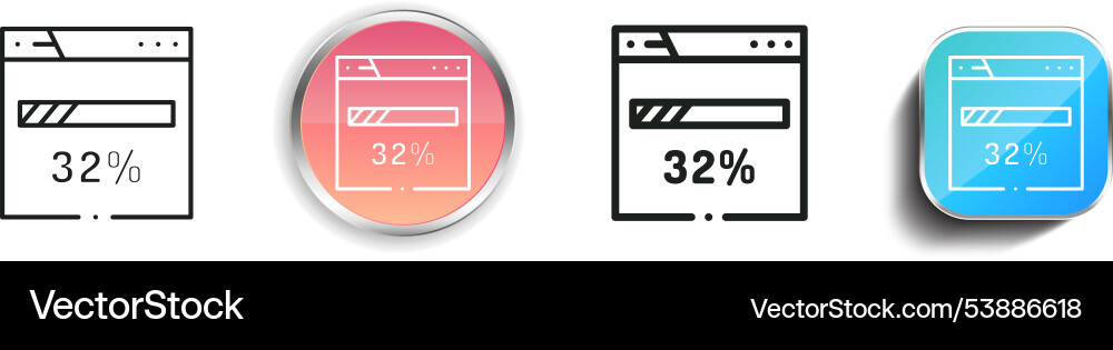 File upload icon thin linear regular and button vector image