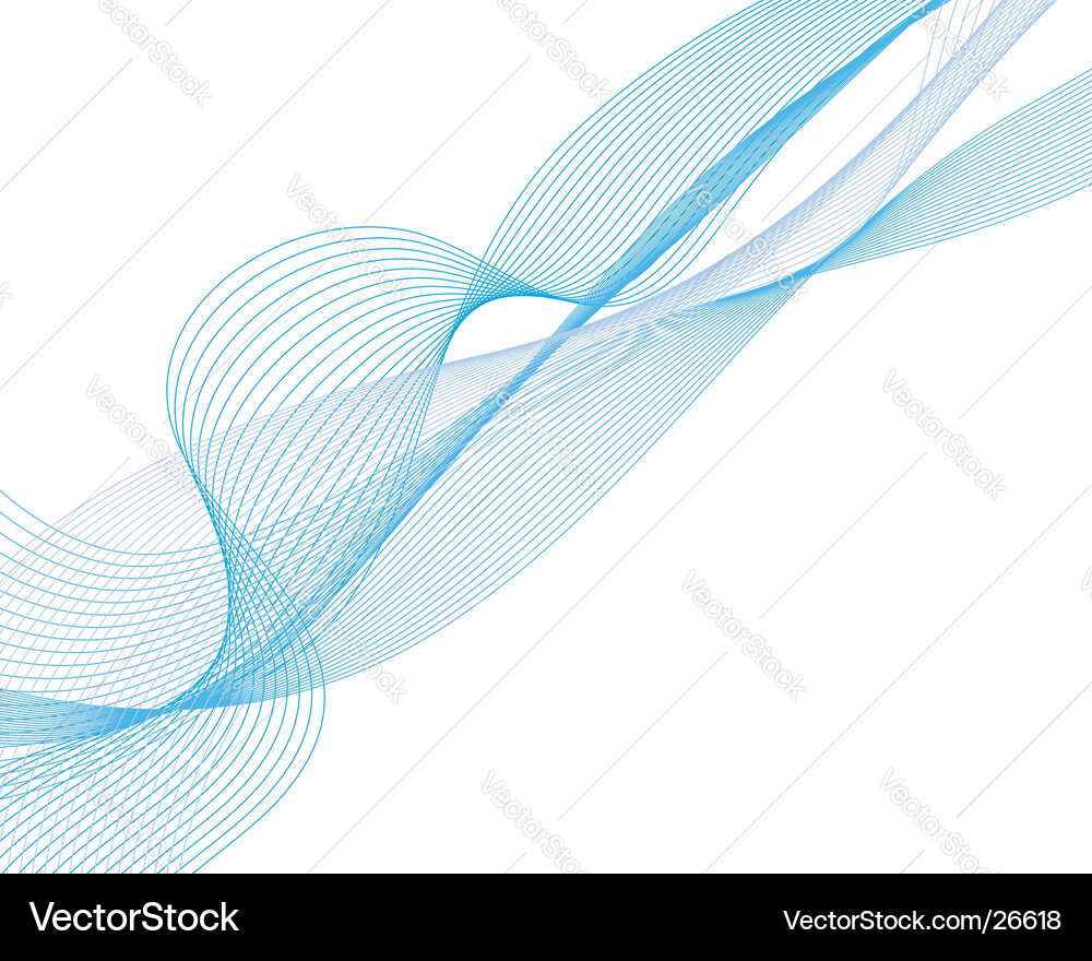 Fluid Blue Water Waves Vector Image