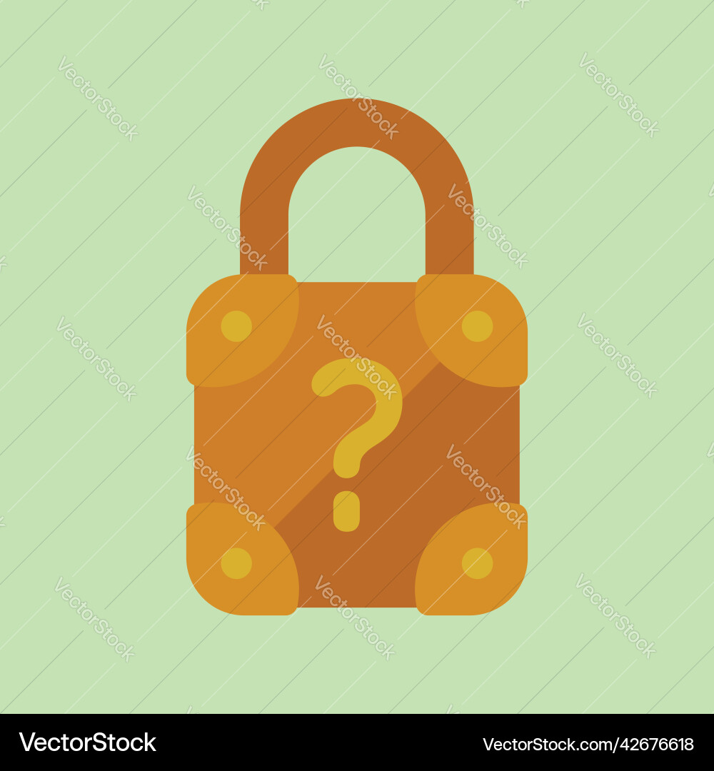 Lock password icon flat page log Lock password icon flat page log vector image