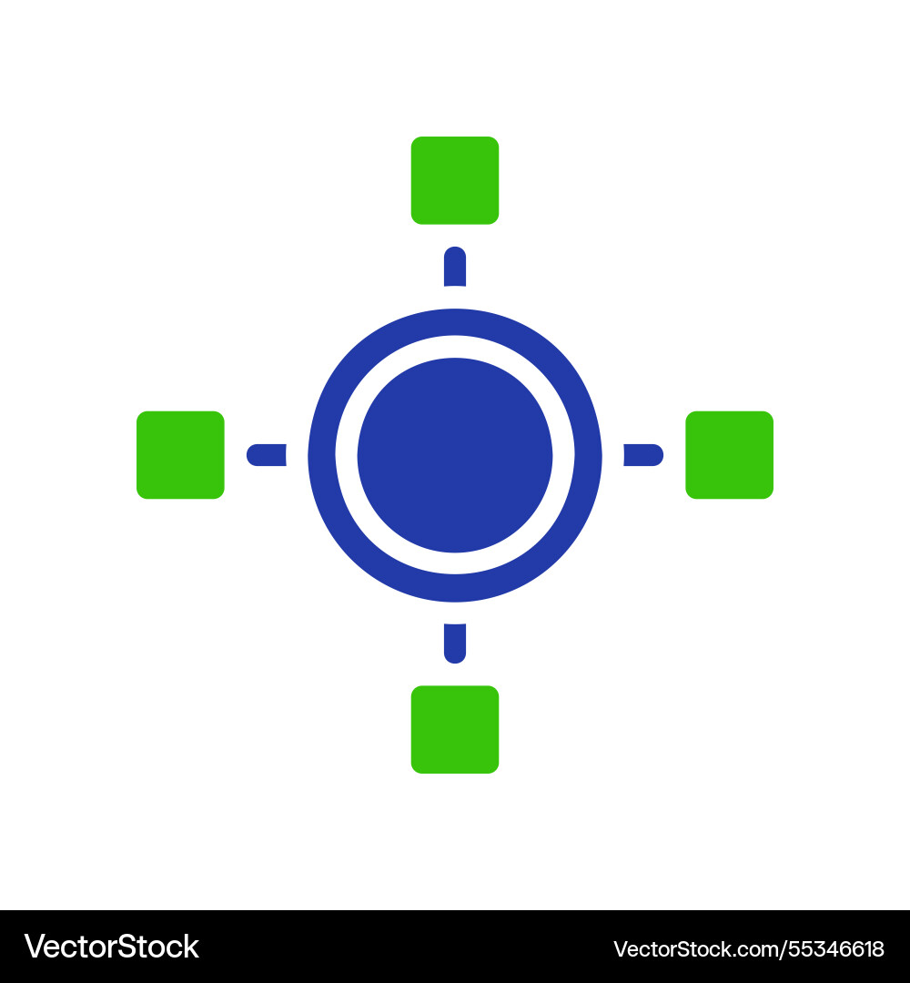 Network connection hub concept communication node vector image