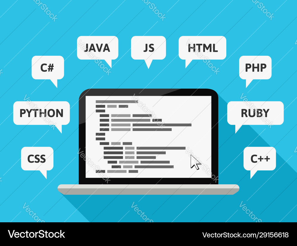 Programming Languages & Code Concepts vector image