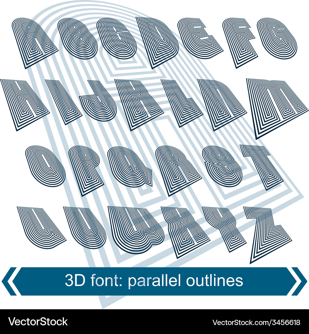 Rotated constructor dimensional script geometric Vector Image