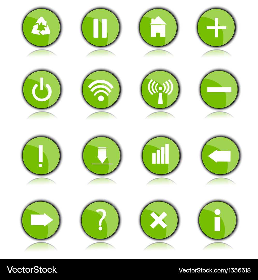 Web button set Vector Image