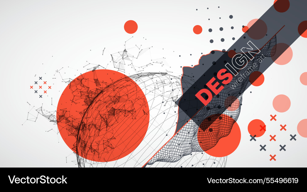 Abstract image of a wireframe sphere Abstract image of a wireframe sphere vector image