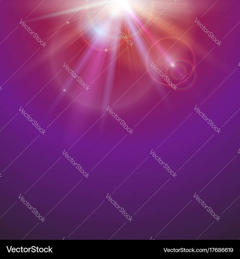 Abstract space background with beams on colored vector image