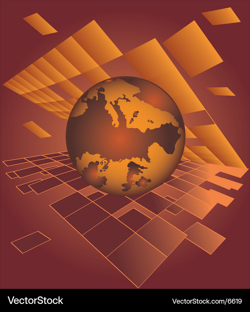 Abstraction with planet a land Vector Image