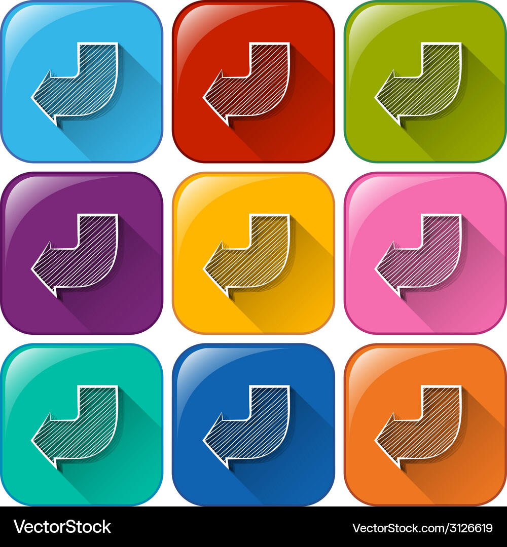 Buttons with arrows Vector Image