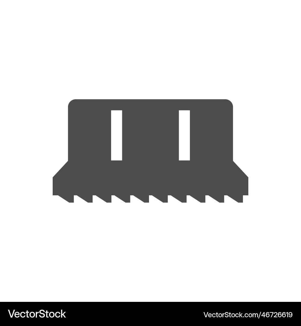 Hexagon flange nut line icon vector image