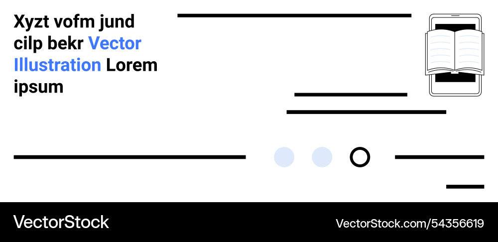 Modern online reading interface with text icons Vector Image