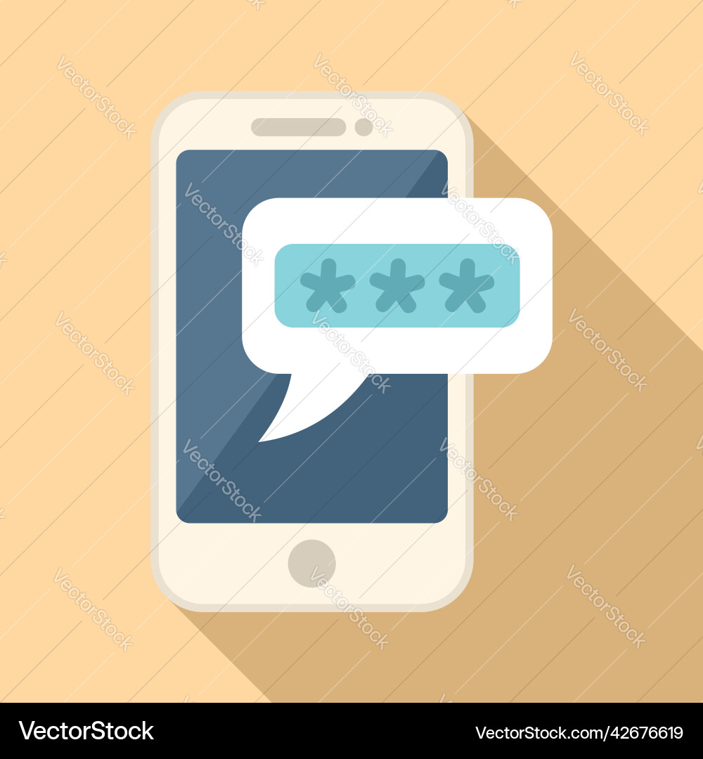 Phone lock icon flat ui page log Phone lock icon flat ui page log vector image