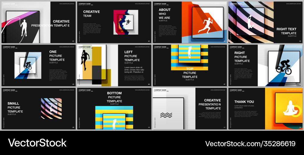 Presentation design templates multipurpose Presentation design templates multipurpose vector image