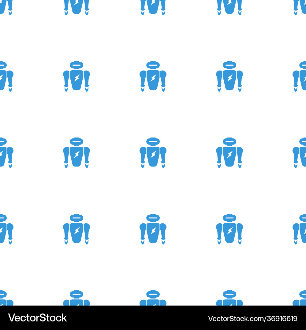 Robot icon pattern seamless white background Vector Image