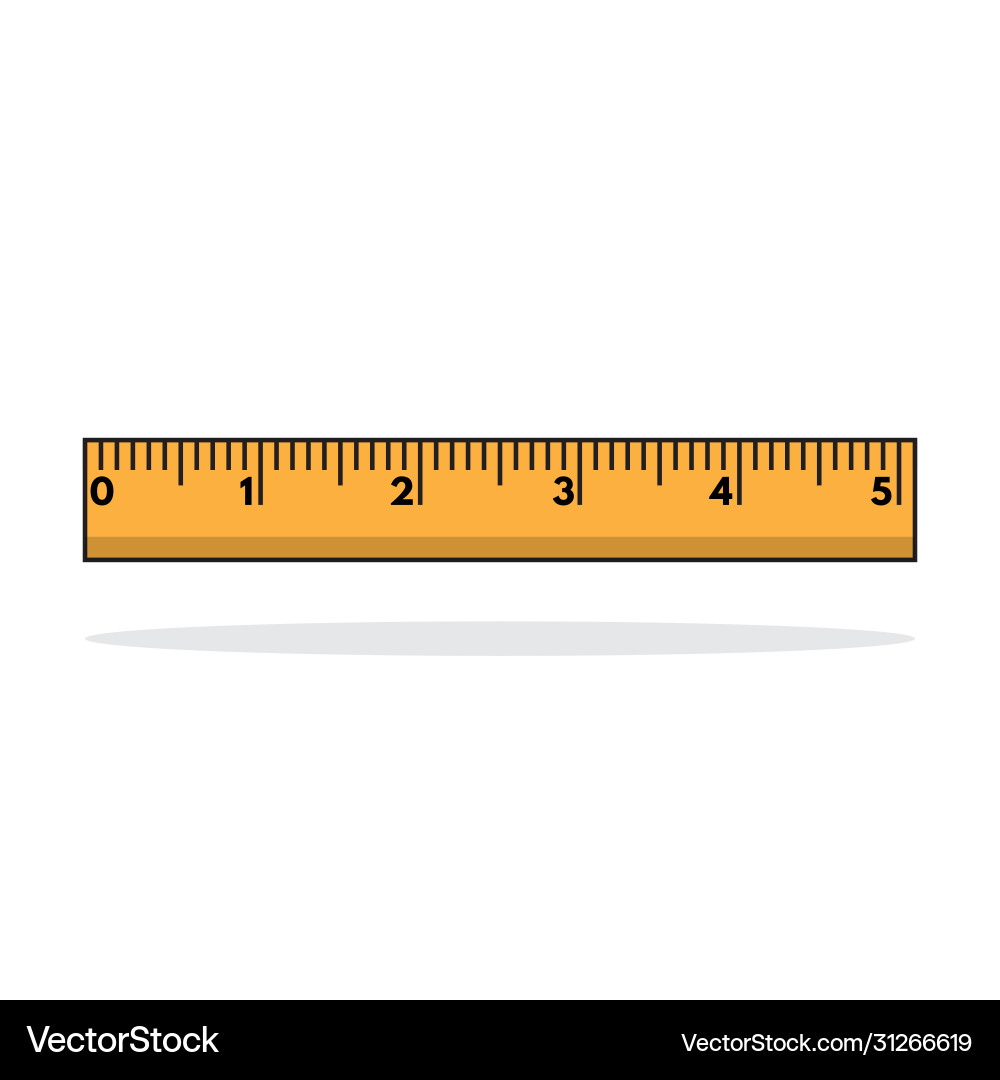 Ruler 5 inches icon ready for school theme blog Ruler 5 inches icon ready for school theme blog vector image