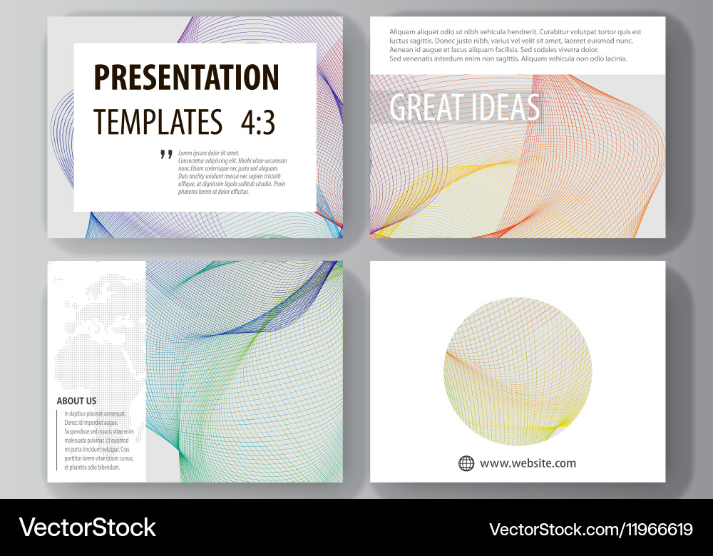 Set of business templates for presentation slides Vector Image