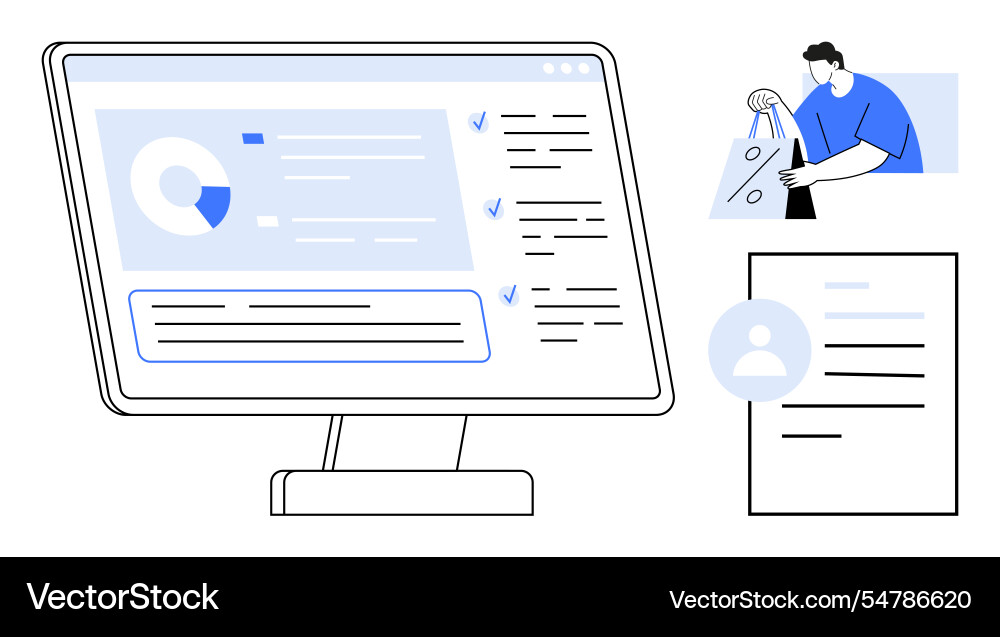 Digital workflow with progress monitoring Digital workflow with progress monitoring vector image