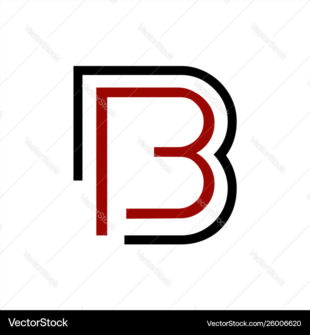 Geometric Initial B Logo – Royalty-Free Vector | VectorStock