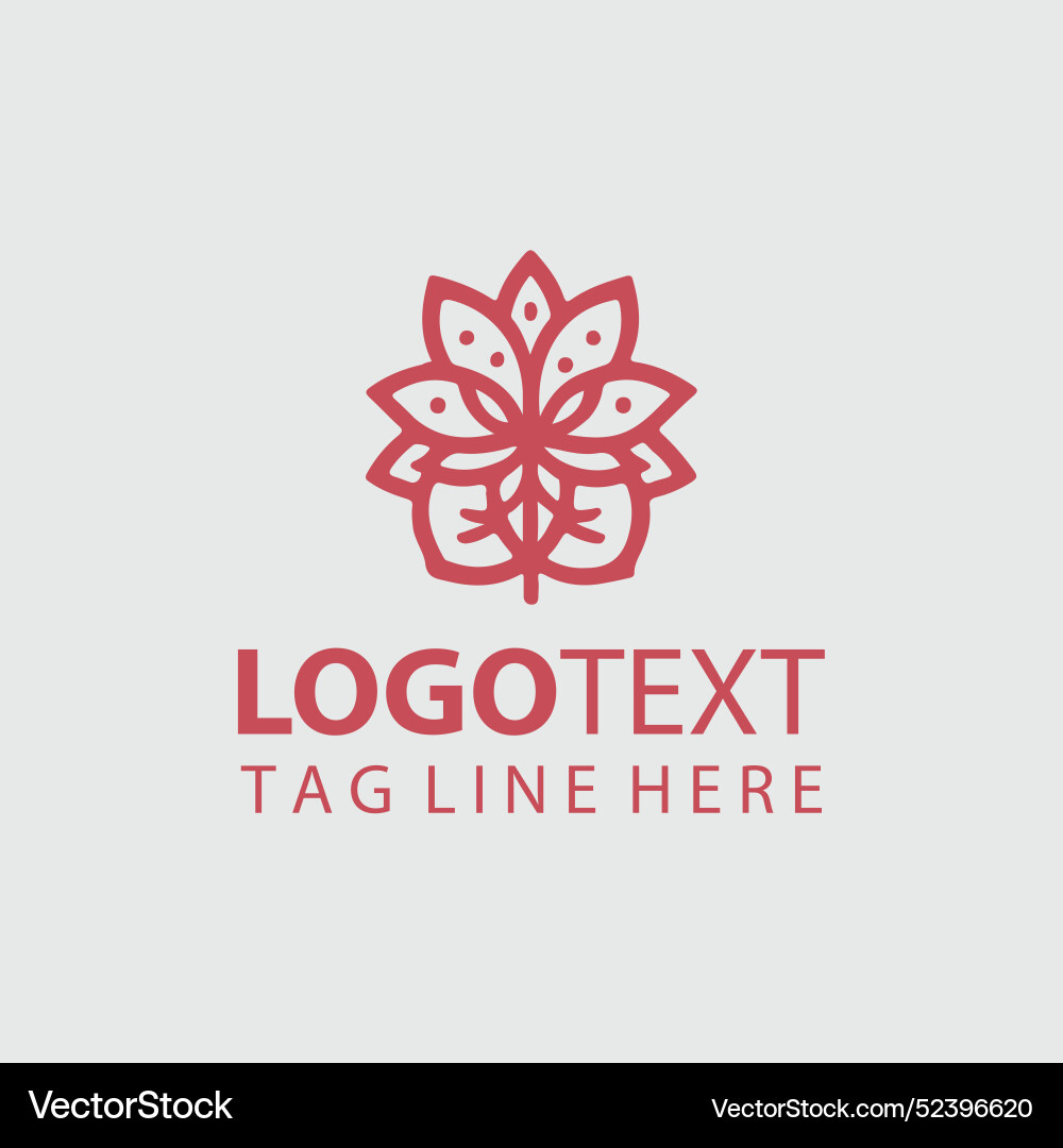 Linear flower logo Royalty Free Vector Image - VectorStock