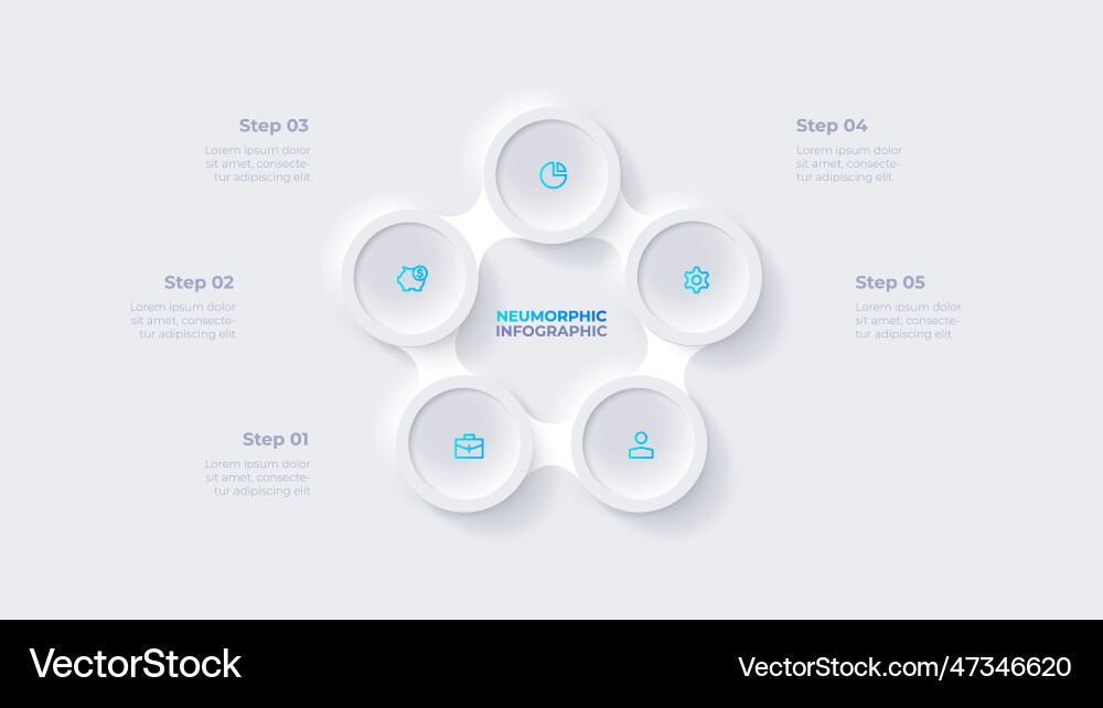 Metaball with five circles in the shape Metaball with five circles in the shape vector image