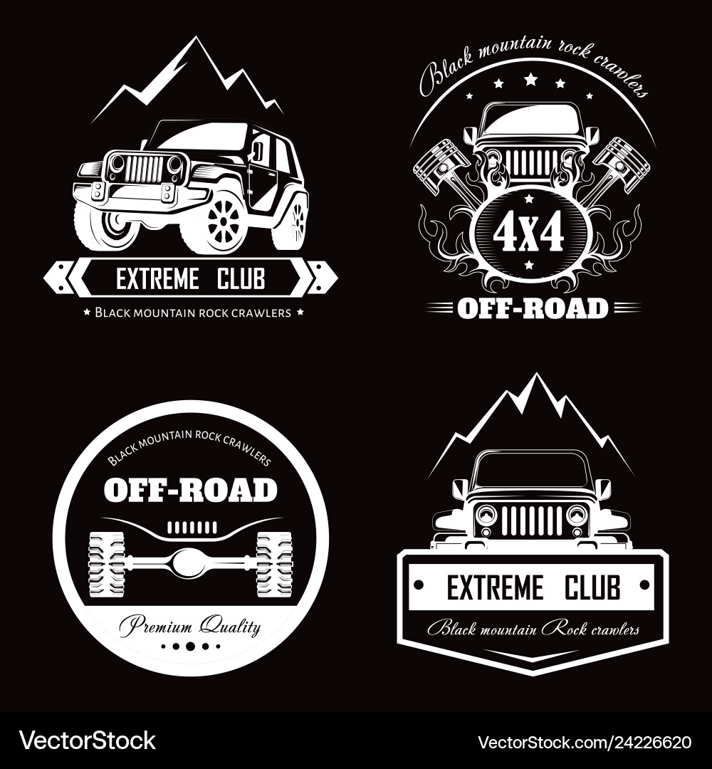 Off-Road Adventure Logo Templates Vector Image