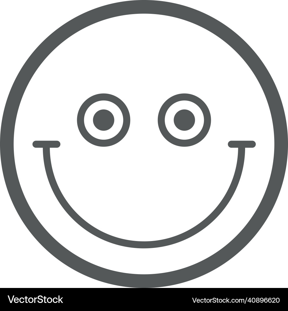 Simple smiling face positive emoji happy