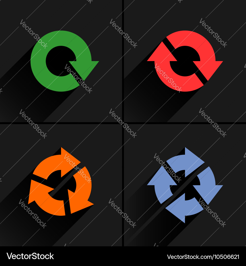 Color arrow loop refresh reload rotation icon vector image